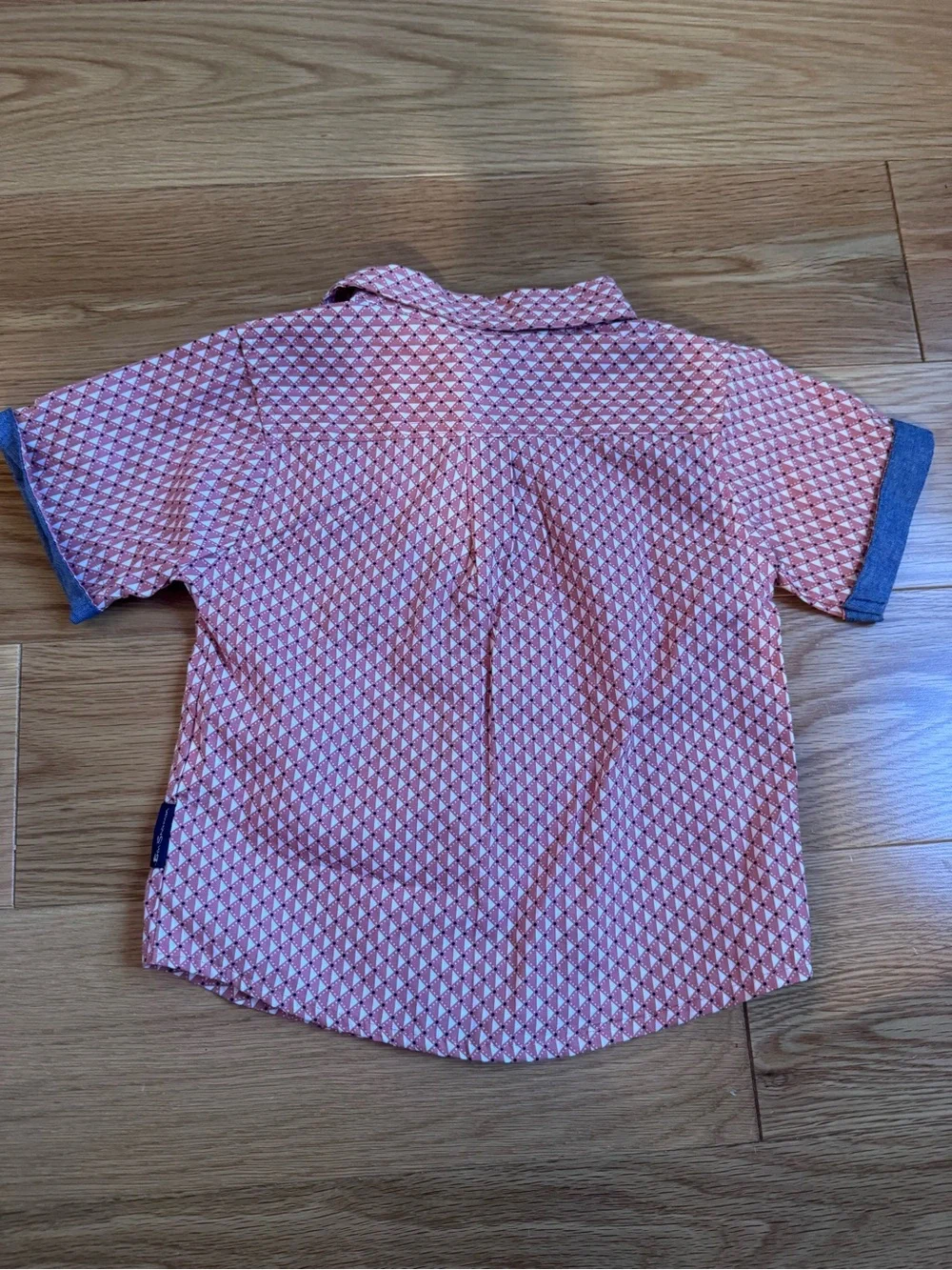 Ben Sherman Red Geometric Short-Sleeve Button-Down